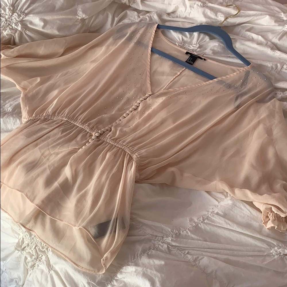 Forever 21 sheer stud blouse!